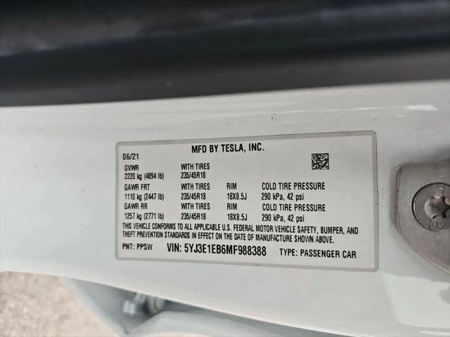 2021 Tesla Model 3 Long Range Dual Motor All-Wheel Drive