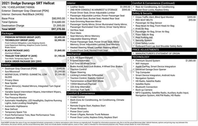 2021 Dodge Durango SRT Hellcat AWD