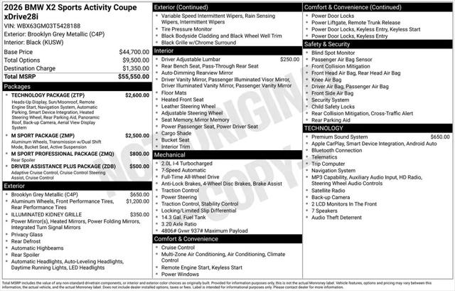 2026 BMW X2 xDrive28i