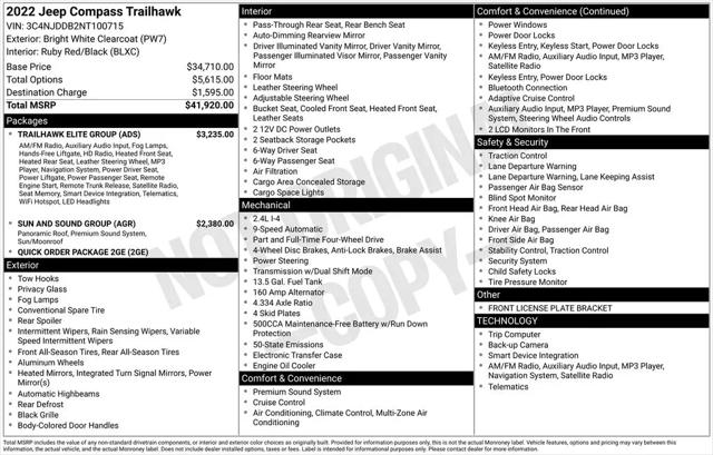 2022 Jeep Compass Trailhawk 4x4