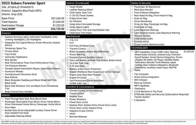 2023 Subaru Forester Sport