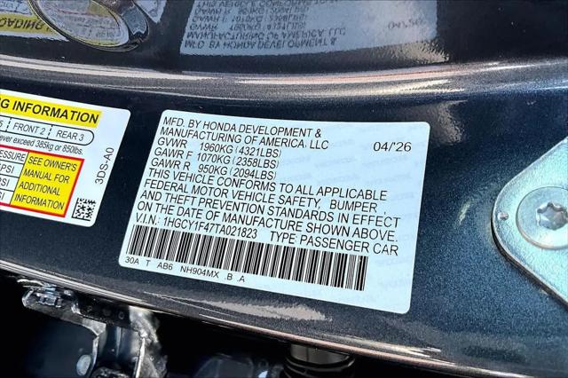 2026 Honda Accord Sedan SE
