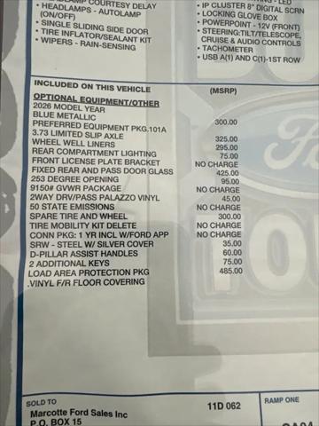 2026 Ford Transit Cargo Van T-250