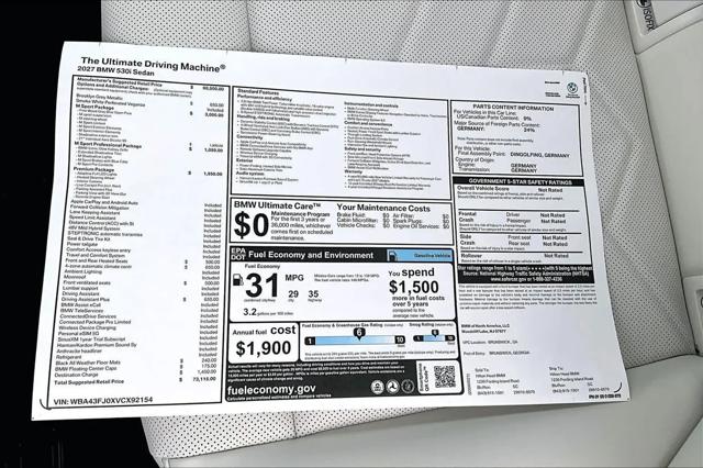 2027 BMW 5 Series 530i