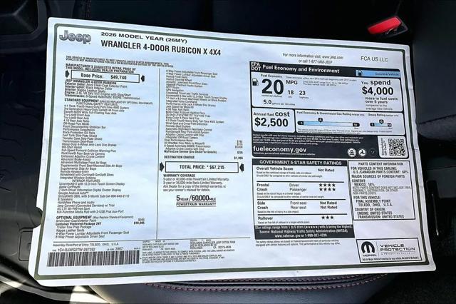 2026 Jeep Wrangler Rubicon X