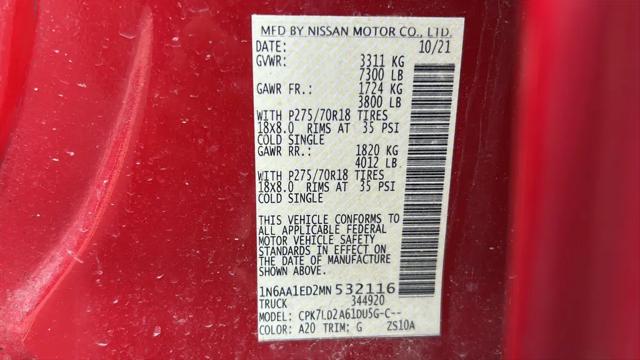 2021 Nissan Titan Crew Cab PRO-4X 4x4