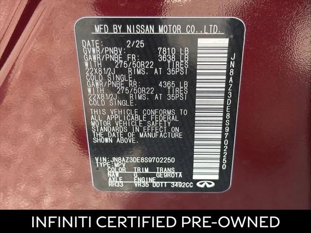 2025 INFINITI QX80 SENSORY AWD
