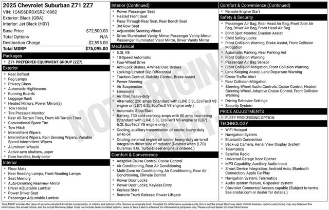 2025 Chevrolet Suburban 4WD Z71