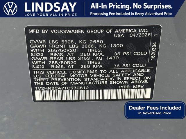 2026 Volkswagen Atlas SE with Technology