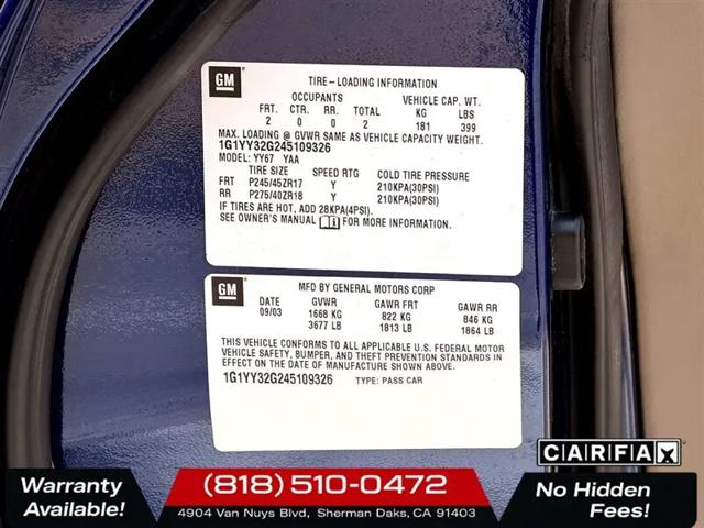 2004 Chevrolet Corvette Base