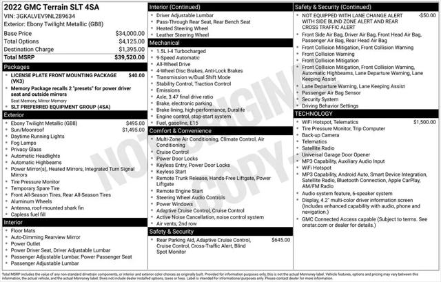 2022 GMC Terrain AWD SLT