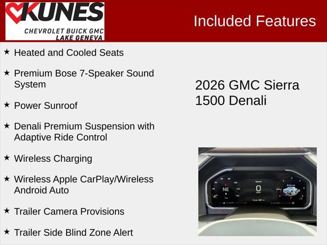 2026 GMC Sierra 1500 Crew Cab, Standard Bed, Denali, 4WD