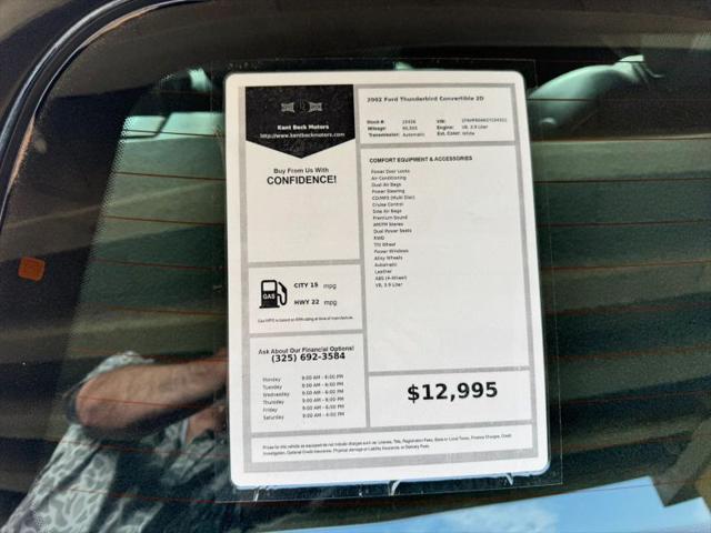 2002 Ford Thunderbird Base