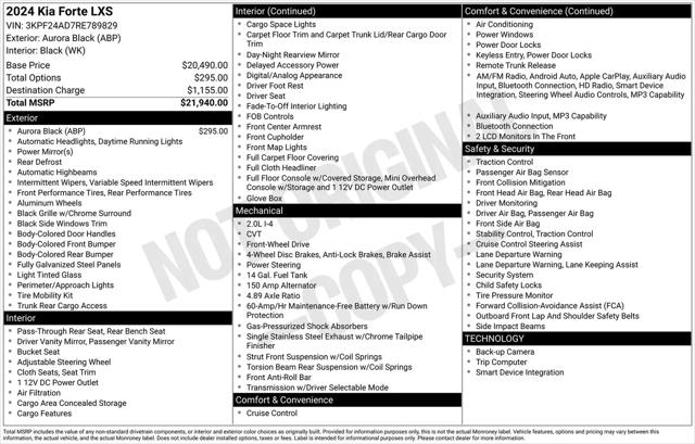 2024 Kia Forte LXS