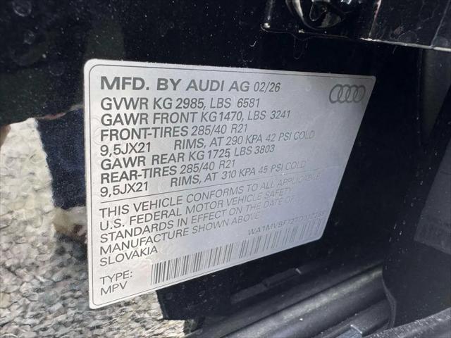 2026 Audi Q7 Premium Plus S line TFSI quattro tiptronic