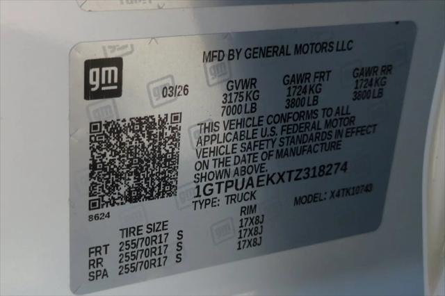 2026 GMC Sierra 1500 Crew Cab, Standard Bed, Pro, 4WD