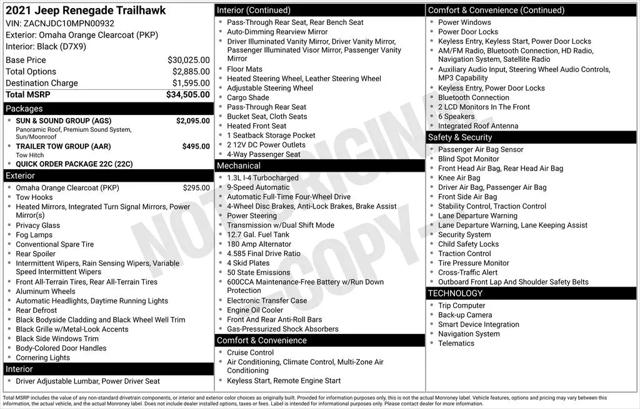 2021 Jeep Renegade Trailhawk 4x4