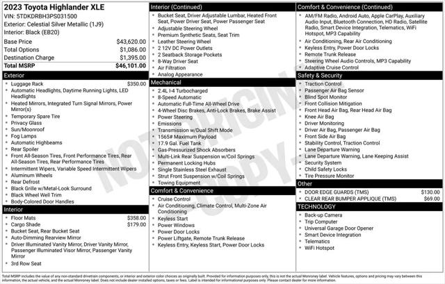 2023 Toyota Highlander XLE