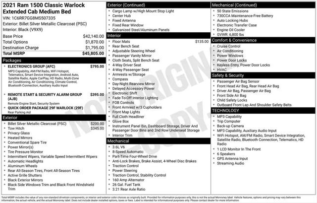 2021 Ram 1500 Warlock Quad Cab 4x4 6'4" Box