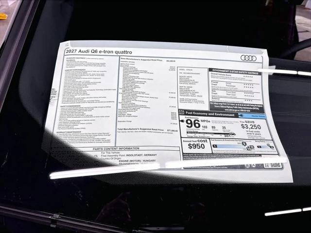 2027 Audi Q6 e-tron Premium Plus