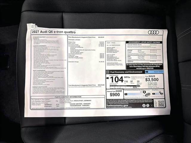 2027 Audi Q6 e-tron Premium
