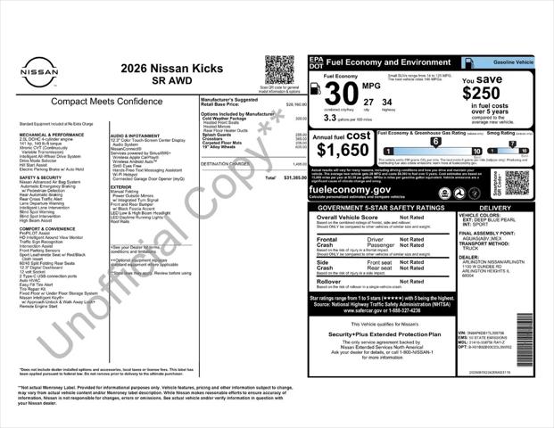 2026 Nissan Kicks SR
