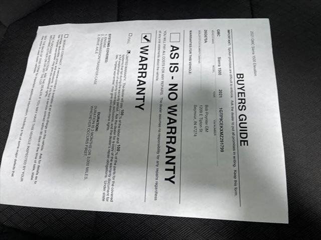 2021 GMC Sierra 1500 4WD Crew Cab Short Box Elevation