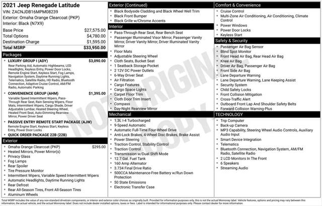 2021 Jeep Renegade Latitude 4x4