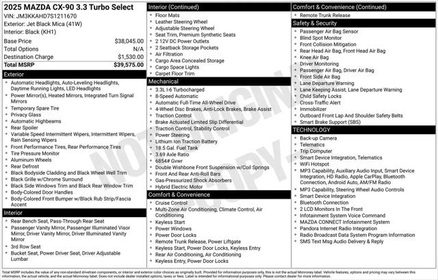 2025 Mazda X-90 3.3 Turbo Select Package