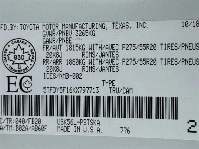 2019 Toyota Tundra SR5 5.7L V8