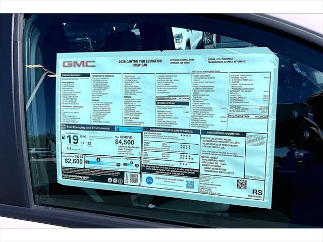 2026 GMC Canyon Elevation, 4WD