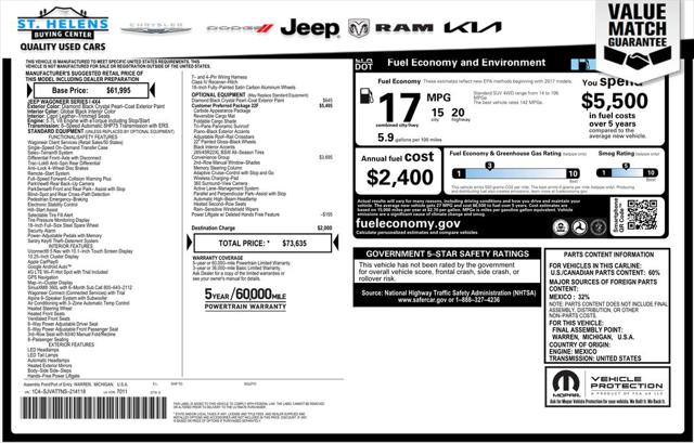 2022 Jeep Wagoneer Series I Obsidian 4x4