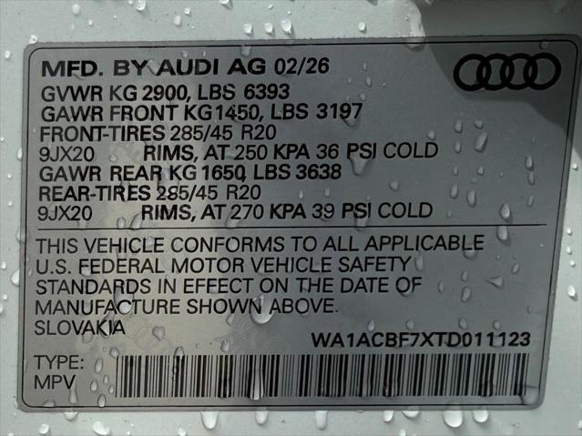 2026 Audi Q7 Premium 45 TFSI quattro tiptronic
