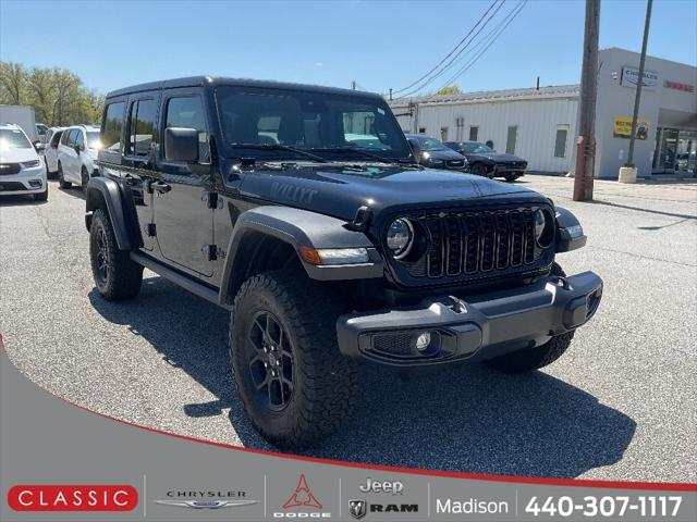 2024 Jeep Wrangler 4-Door Willys 4x4 for sale in Madison, OH