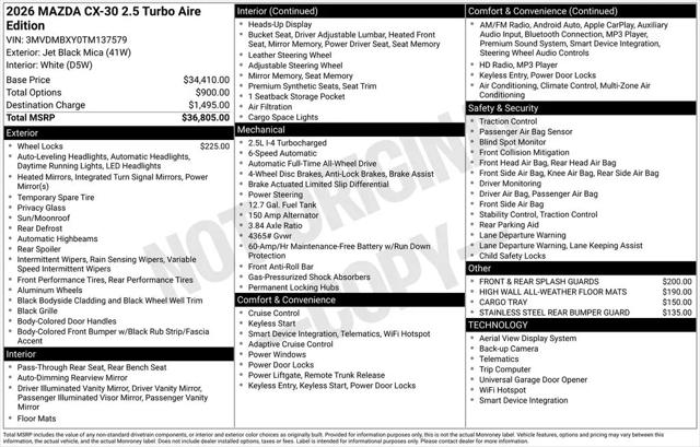 2026 Mazda CX-30 2.5 Turbo Aire Edition