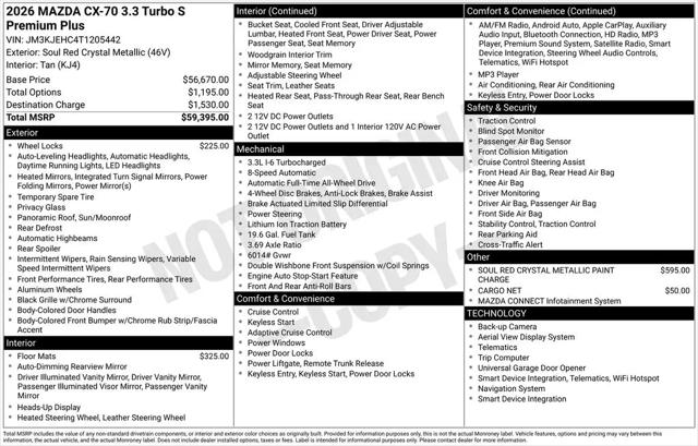 2026 Mazda CX-70 3.3 Turbo S Premium Plus