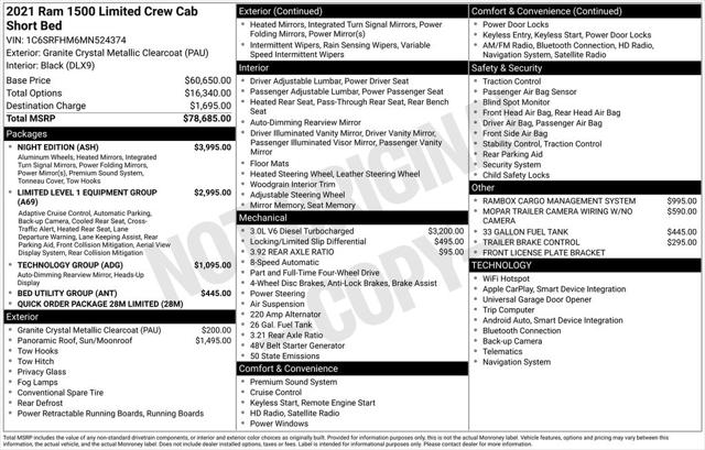 2021 Ram 1500 Limited Crew Cab 4x4 57 Box