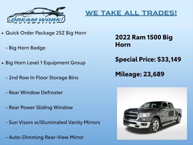2022 Ram 1500 Big Horn Crew Cab 4x2 6'4" Box