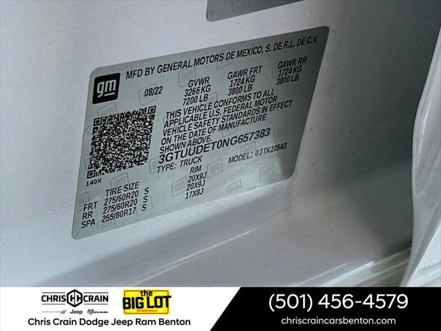 2022 GMC Sierra 1500 4WD Crew Cab Short Box SLT