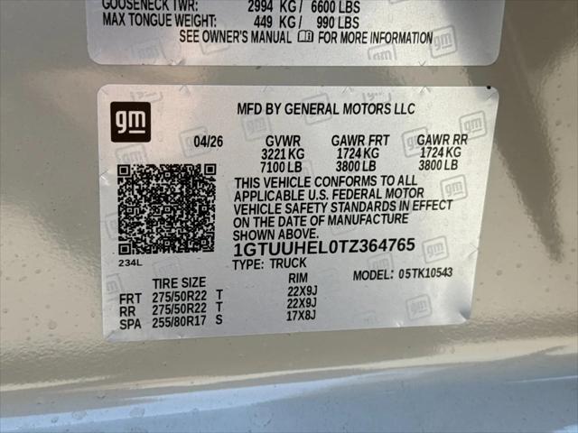 2026 GMC Sierra 1500 Crew Cab, Short Bed, Denali Ultimate, 4WD