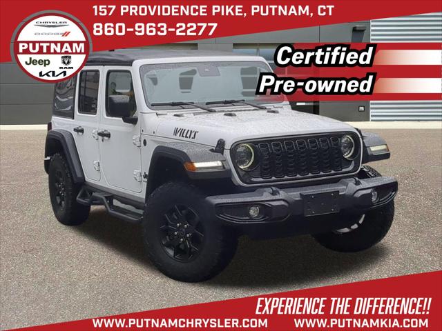 2024 Jeep Wrangler 4-Door Willys 4x4 for sale in Putnam, CT