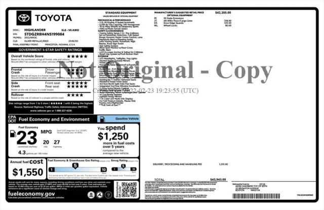 2022 Toyota Highlander XLE