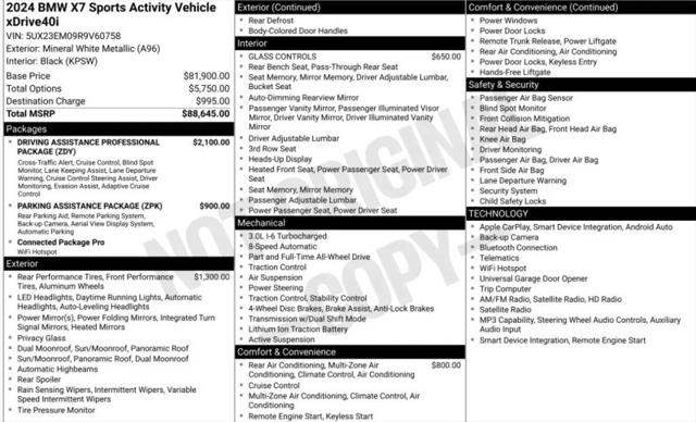 2024 BMW X7 xDrive40i
