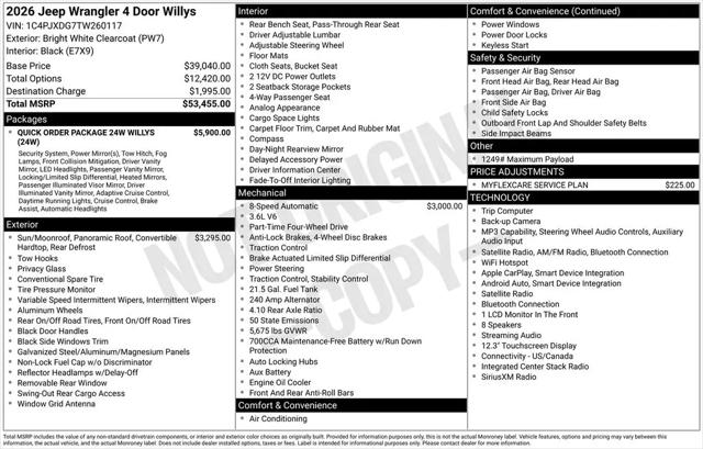 2026 Jeep Wrangler Willys