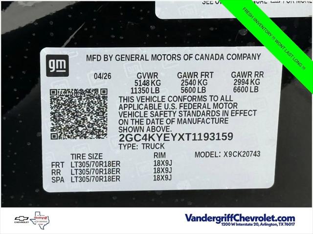2026 Chevrolet Silverado 2500HD Crew Cab, Standard Bed, XR2, 4WD