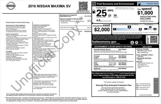 2016 Nissan Maxima 3.5 SV