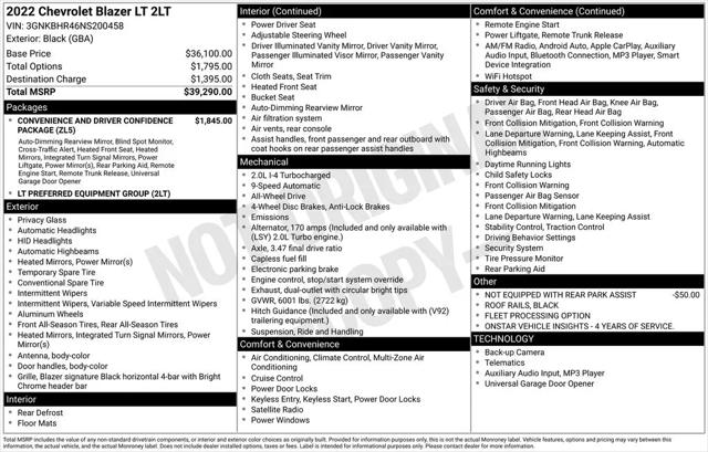 2022 Chevrolet Blazer AWD 2LT