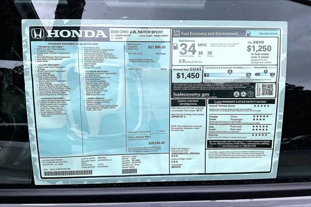 2026 Honda Civic Sport