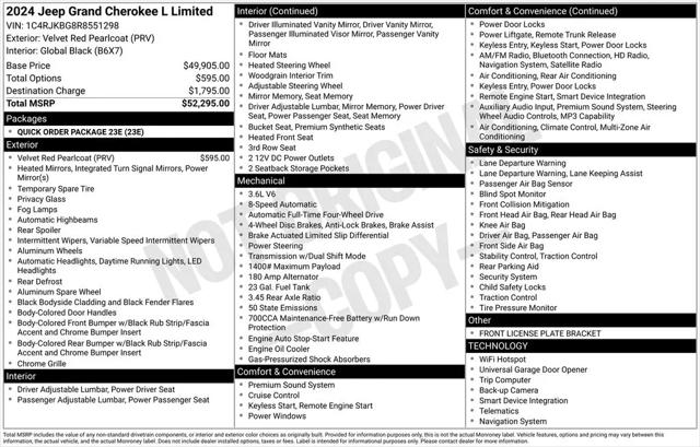 2024 Jeep Grand Cherokee L Limited 4x4