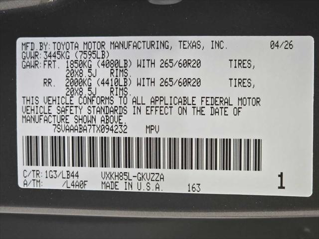 2026 Toyota Sequoia 1794 Edition